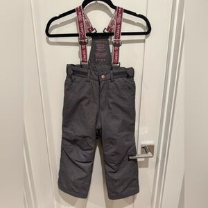 Souris Mini snowsuit gray and pink size 4 kids skiing snowboarding